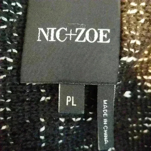 𝅺nic+zoe Fringe Worthy Jacket Black Petite Large - Picture 11 of 13